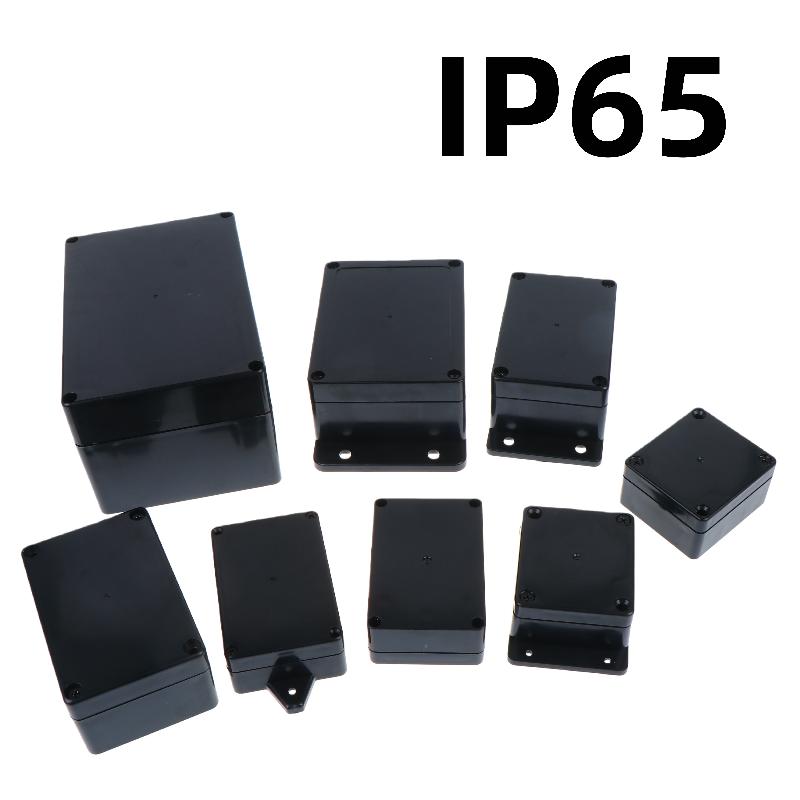 Electronics New Gadgets - กล่องพลาสติกสำหรับโครงการอิเล็กทรอนิกส์แบบกันน้ำ IP65 สีดำ 1/3 ชิ้น กล่องรวมสายไฟ