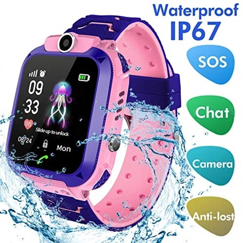 Smart Watch Kids - 2G เด็กดูสมาร์ท SOS โทรตําแหน่งปอนด์เด็กโทรศัพท์นาฬิกา IP67 กล้องกันน้ําระยะไกล