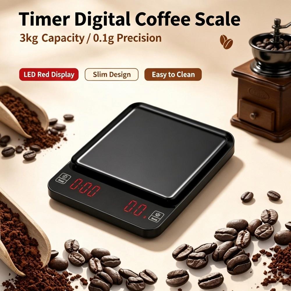 Electronics & Gadgets Charging Gocable 8 In 1 Edc 100W Cable - เครื่องชั่งกาแฟดิจิตอลความแม่นยำสูง 3 กก./0.1 กรัม, เครื่องชั่งครัวแบบพกพาพร้อมไฟ LED,