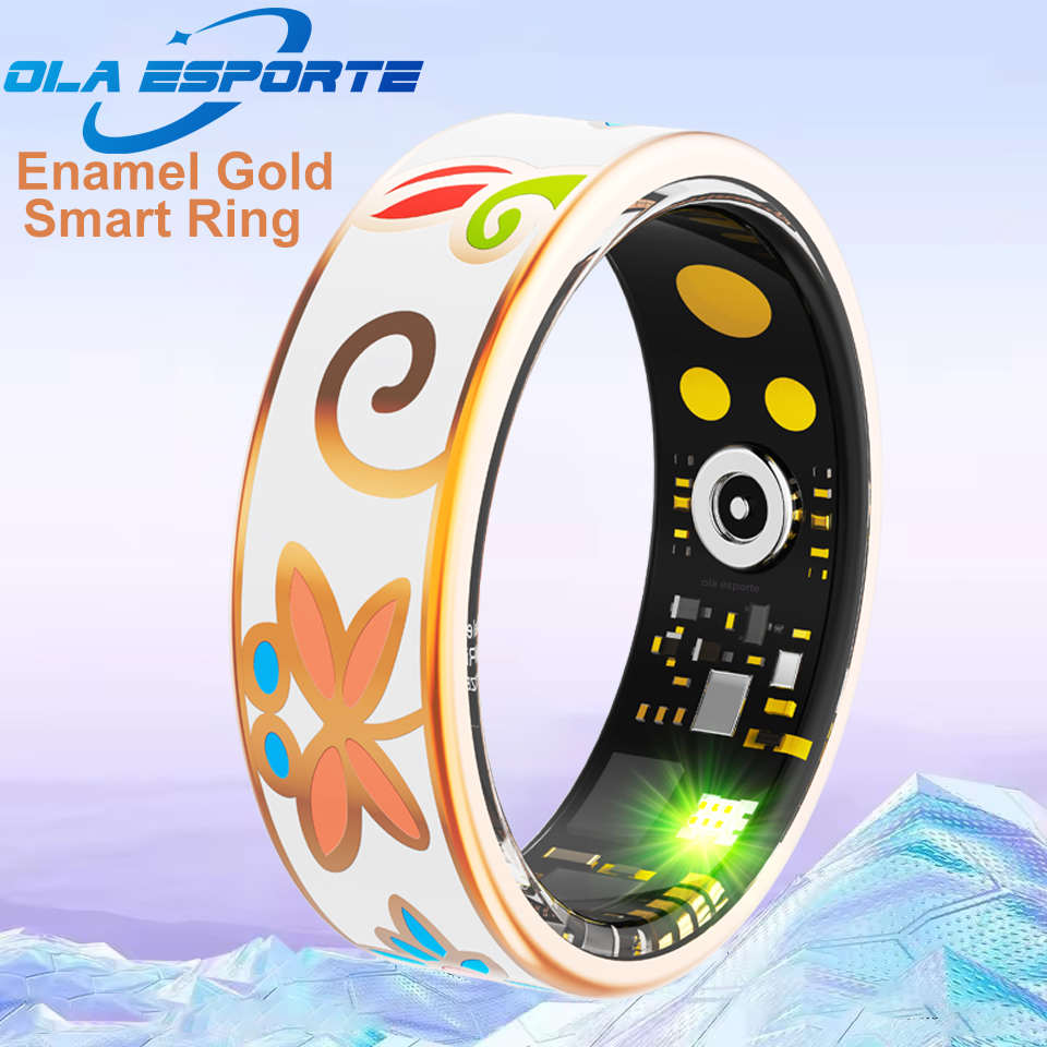 Smart Ring Health - ใหม่เคลือบงานฝีมือแหวนสมาร์ทสําหรับผู้หญิง Sleep Monitor การวัดออกซิเจนในเลือด SmartRing ความดันโลหิตโหมดกีฬาหลาย