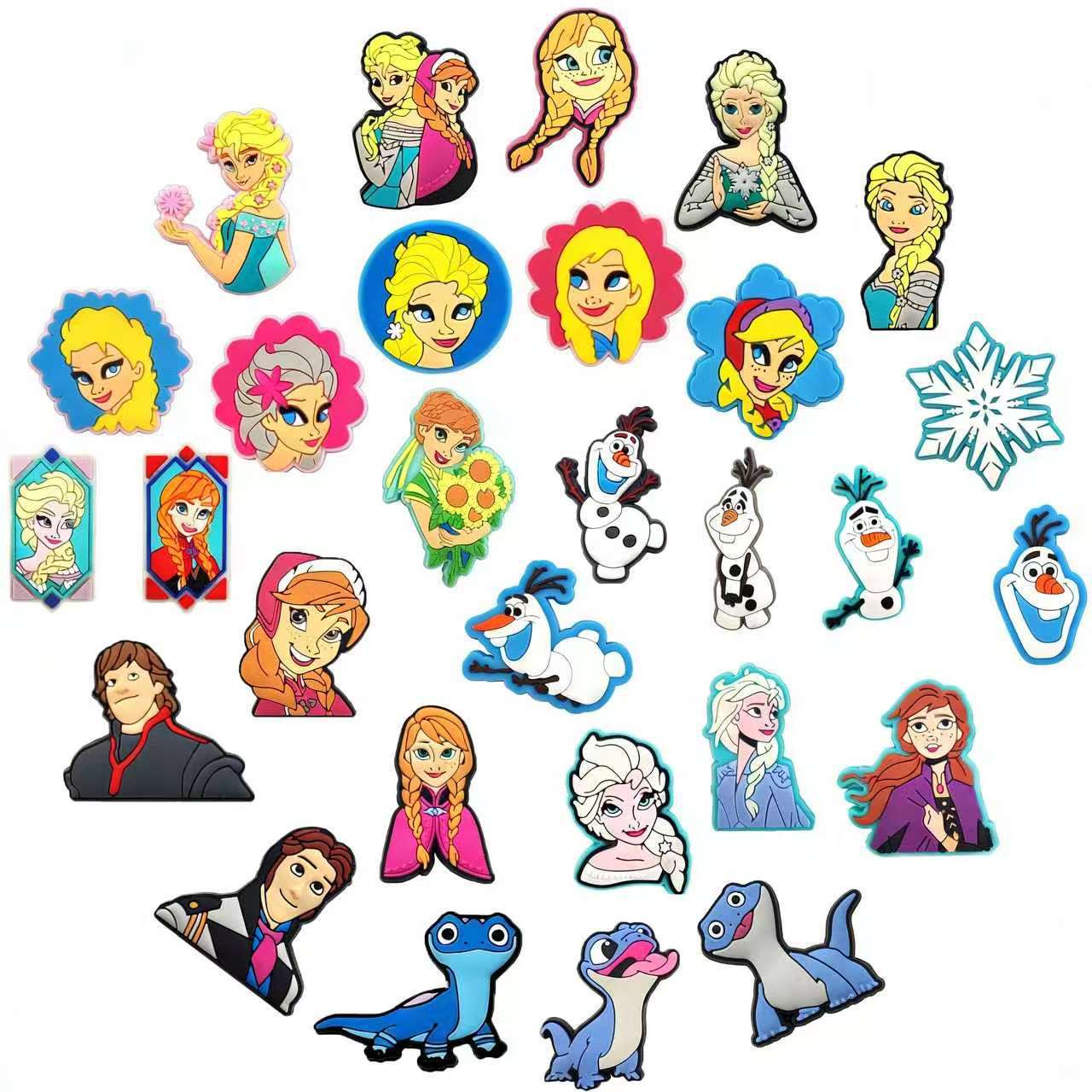 Elsa Gadget - ชุดเครื่องประดับรองเท้า PVC ลาย Frozen 29 ชิ้น