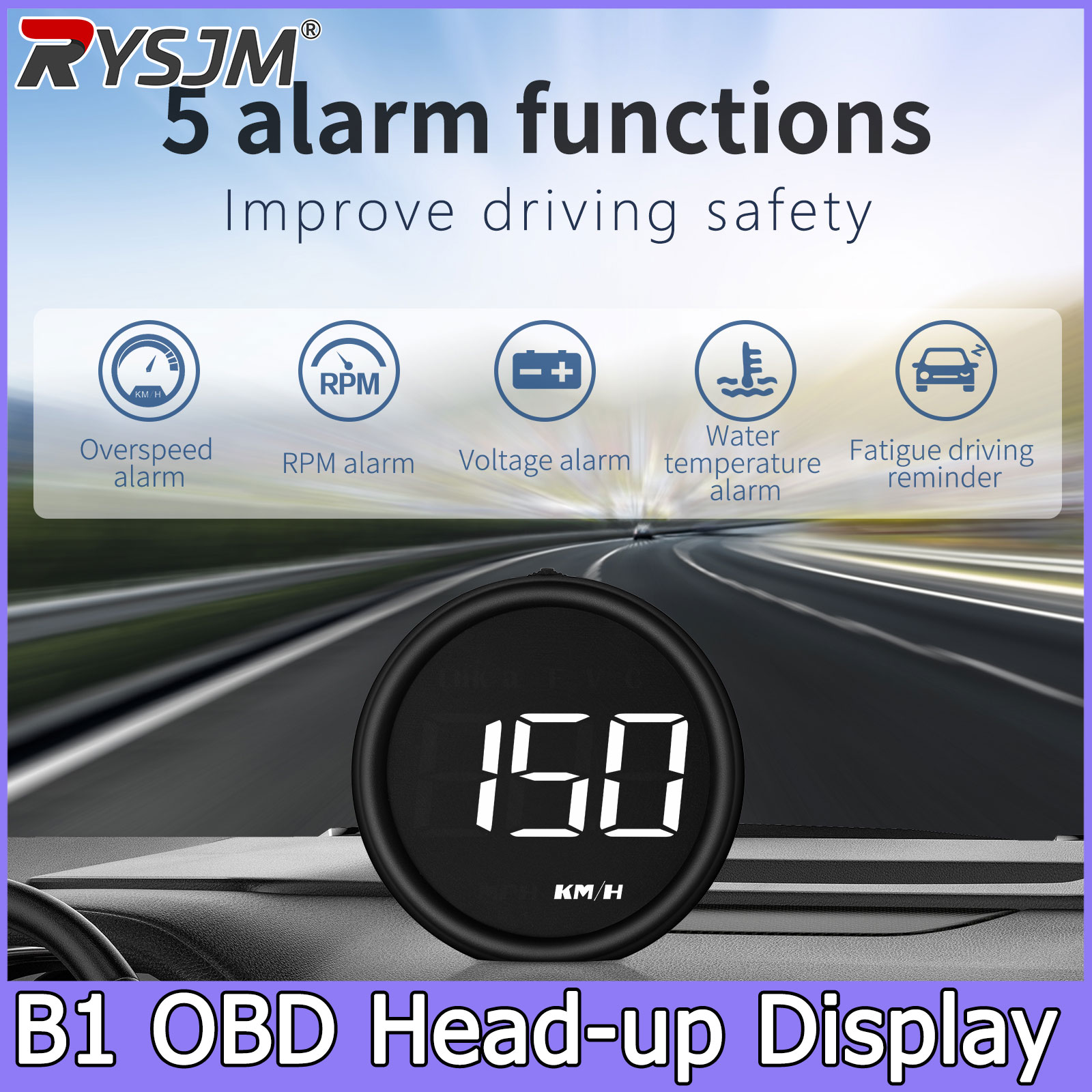 Electronics Gadgets For Car - มาตรวัดความเร็วรถยนต์ B1 Obd2 คอมพิวเตอร์ออนบอร์ด HUD OBD