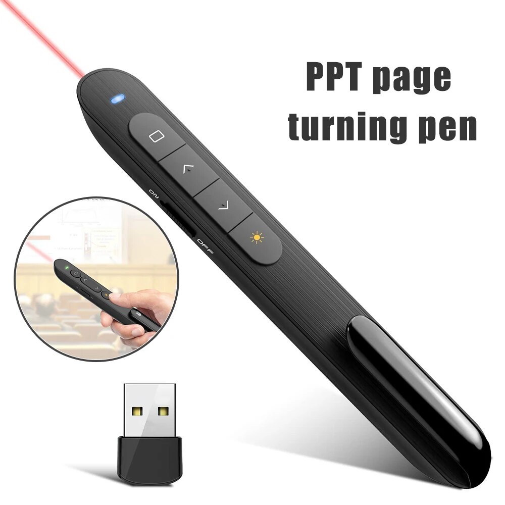 รีโมทคอนโทรลมัลติฟังก์ชั่นพลิก - Laser Pointer Presenter บทวิจารณ์และราคา