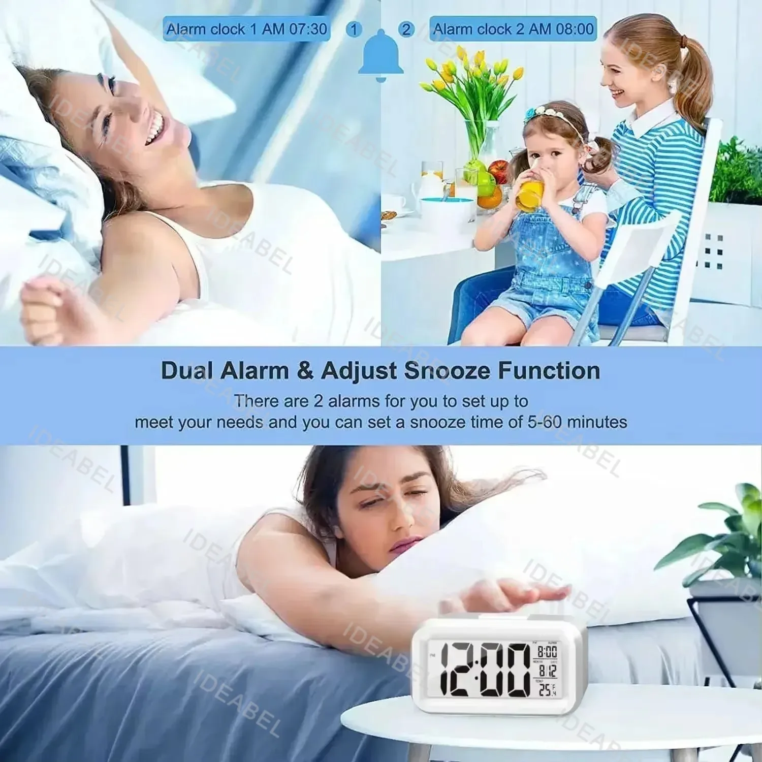 นาฬิกาปลุกดิจิตอล LED พร้อมไฟแ - Modern Electronics Gadgets บทวิจารณ์และราคา